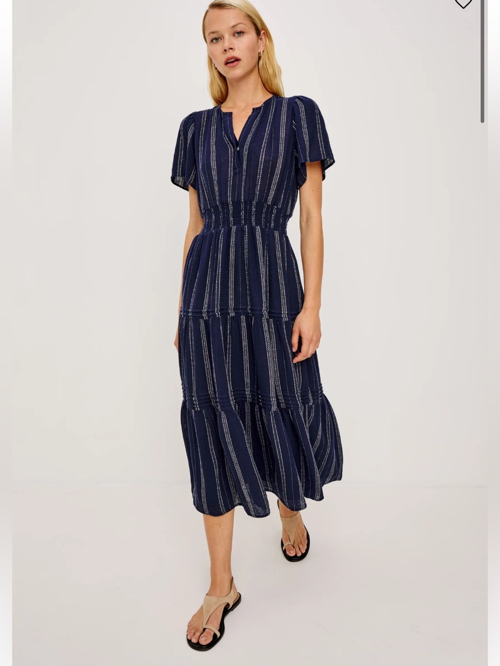 Rails Cannes Marina Striped Maxi Dress Size Small